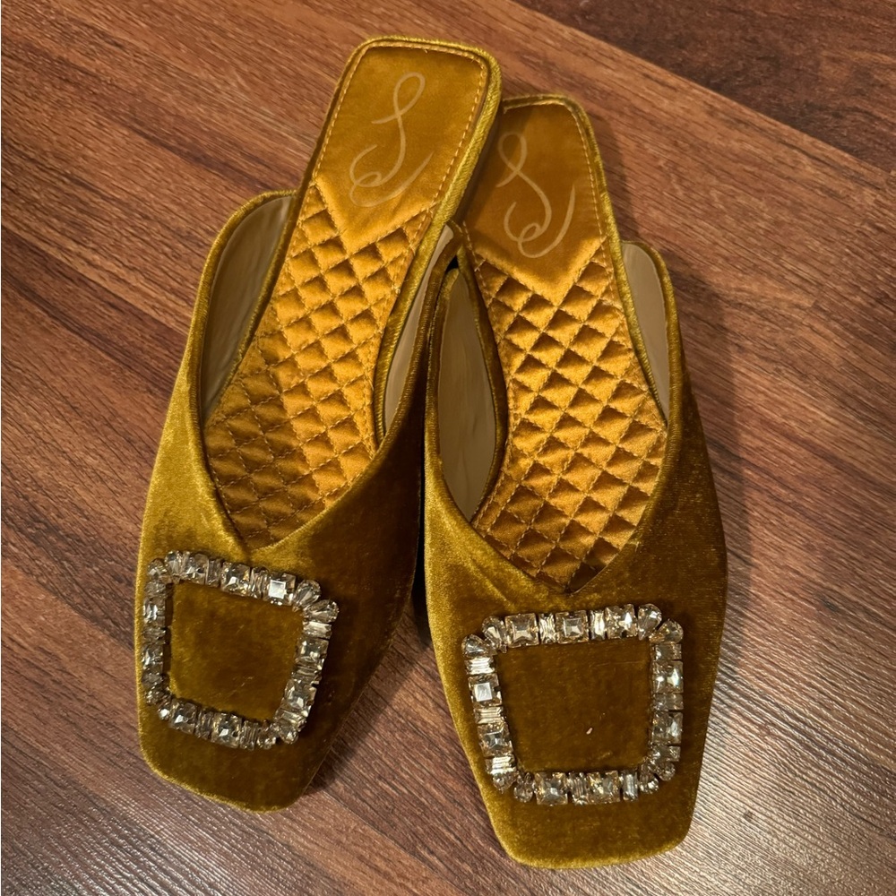 Sam Edelman mustard mules size 7